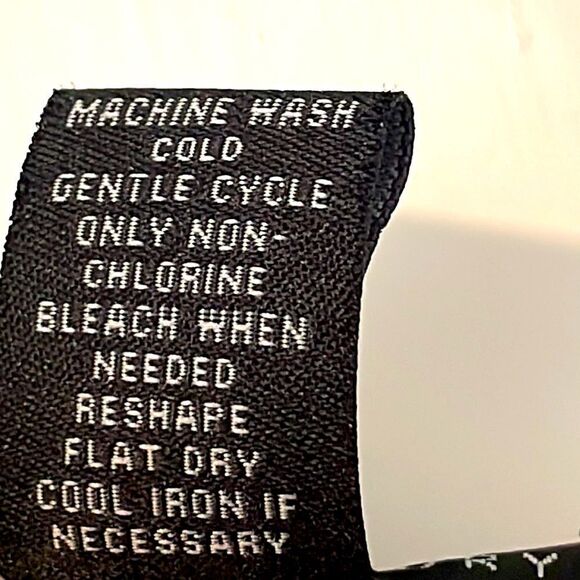 Design History border stripe pleat back 3/4 sleeve beige navy & cream sweater PM - Picture 9 of 9